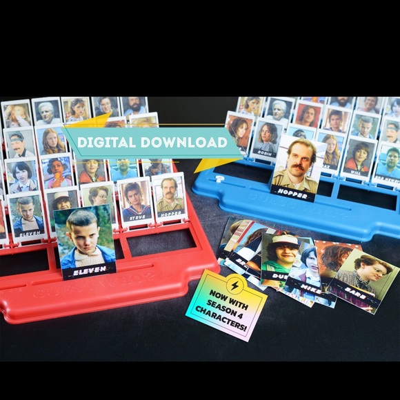 Stranger Things Guess Who Game Cards (game not included) Larger Game Size - Picture 3 of 11